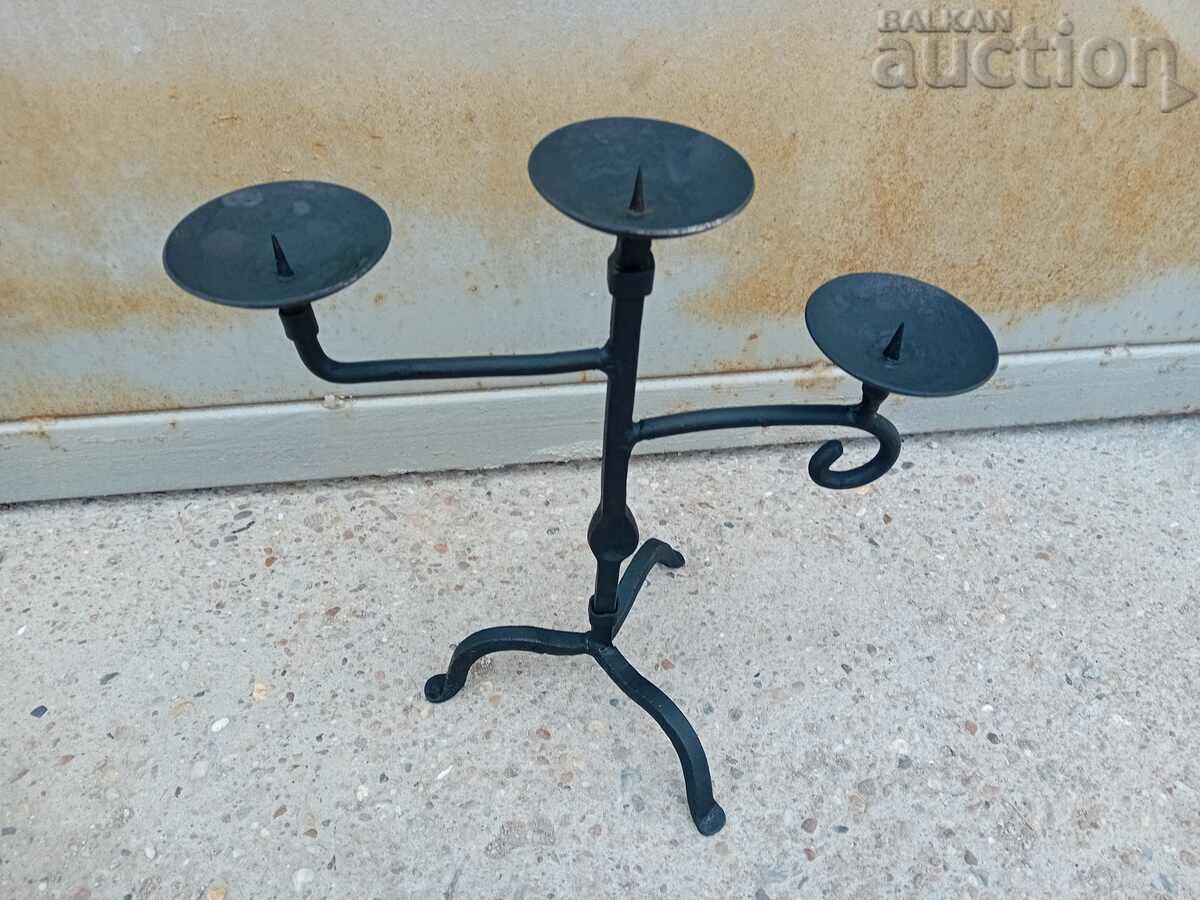 Delivery of Vintage Iron Handmade Candle Holder Delivery of Vintage Iron Handmade Candle Holder