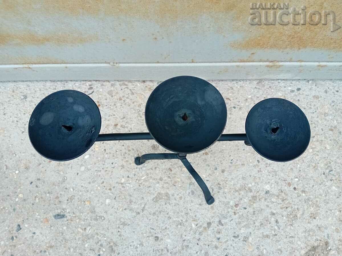 Vintage Iron Handmade Candle Holder - 6 Vintage Iron Handmade Candle Holder - 6