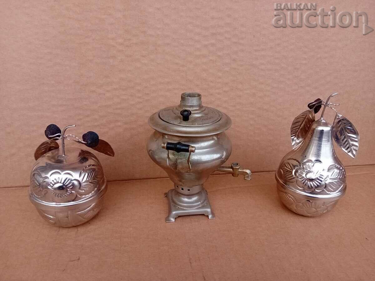 mini samovar pear apple vintage retro USSR USSR 70s lot with price 21.00 BGN | € 10.74