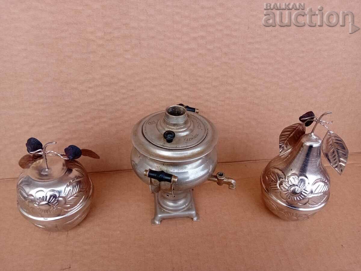 Auction  mini samovar pear apple vintage retro USSR USSR 70s lot