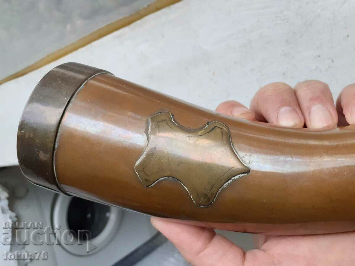 Υπέροχο μεγάλο μασίφ χάλκινο κέρατο - χαλκό - Μοναδικό - 5 Υπέροχο μεγάλο μασίφ χάλκινο κέρατο - χαλκό - Μοναδικό - 5