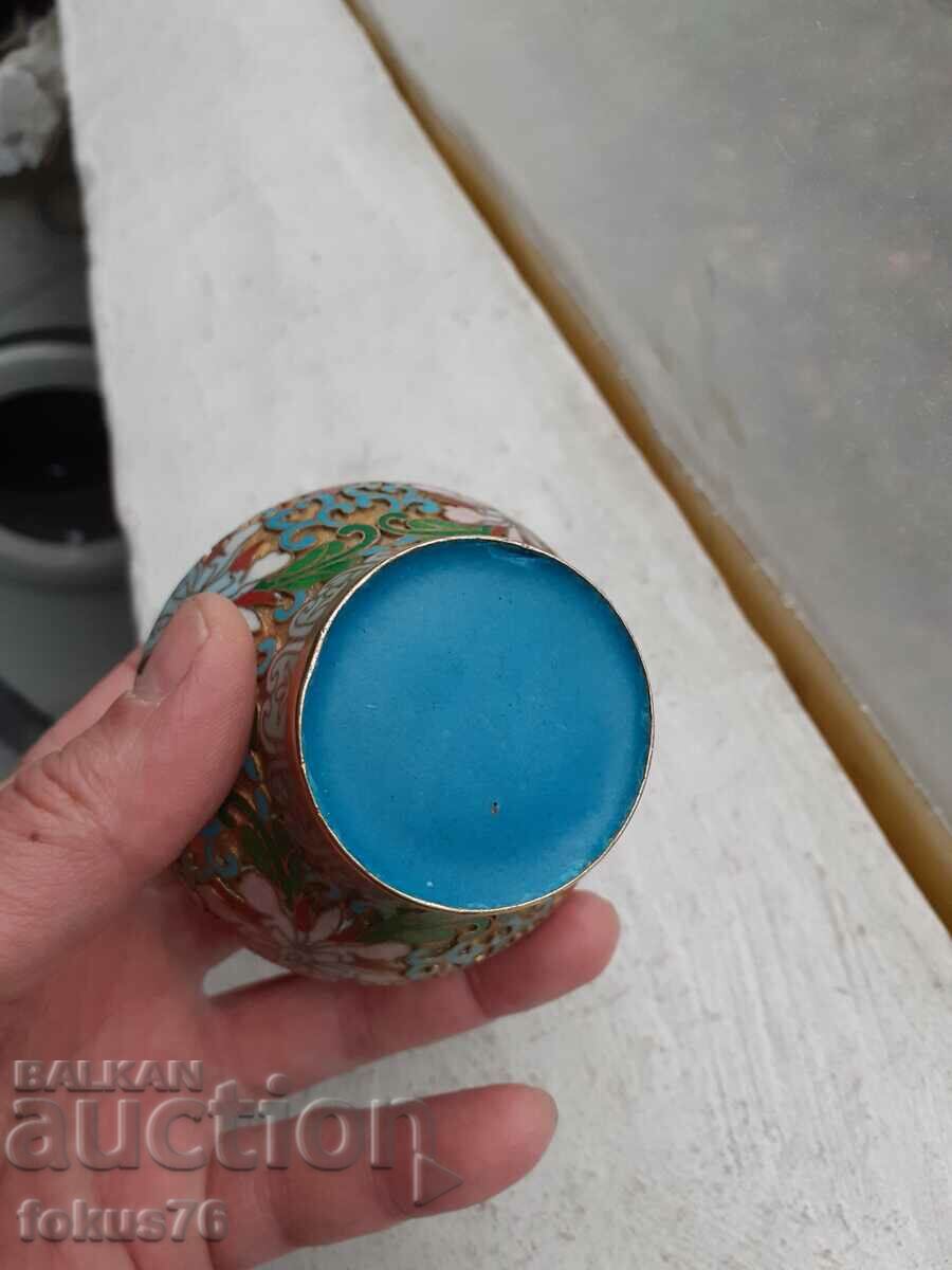 Cloisonne cloisonne cellular enamel bronze vase jar - 6 Cloisonne cloisonne cellular enamel bronze vase jar - 6