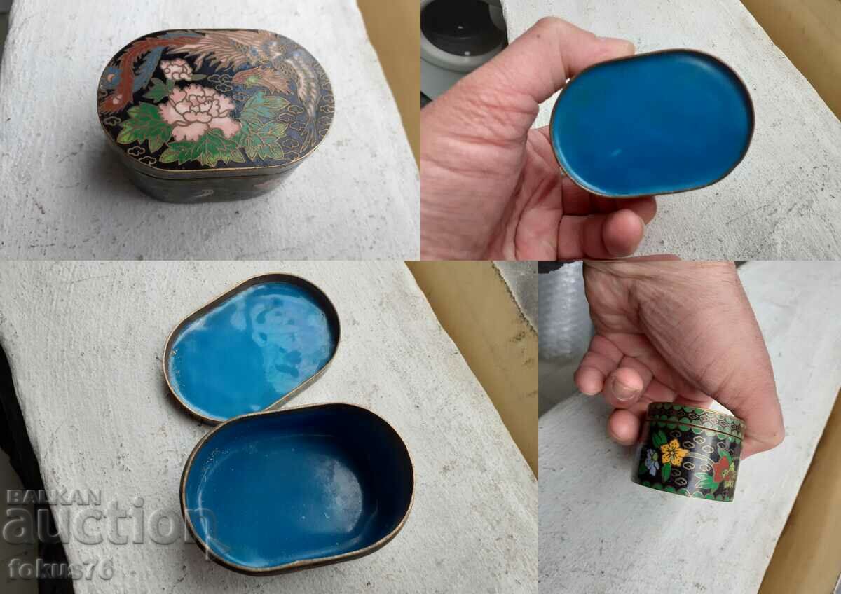 Cloisonne cloisonne cellular enamel bronze - old box - 7 Cloisonne cloisonne cellular enamel bronze - old box - 7