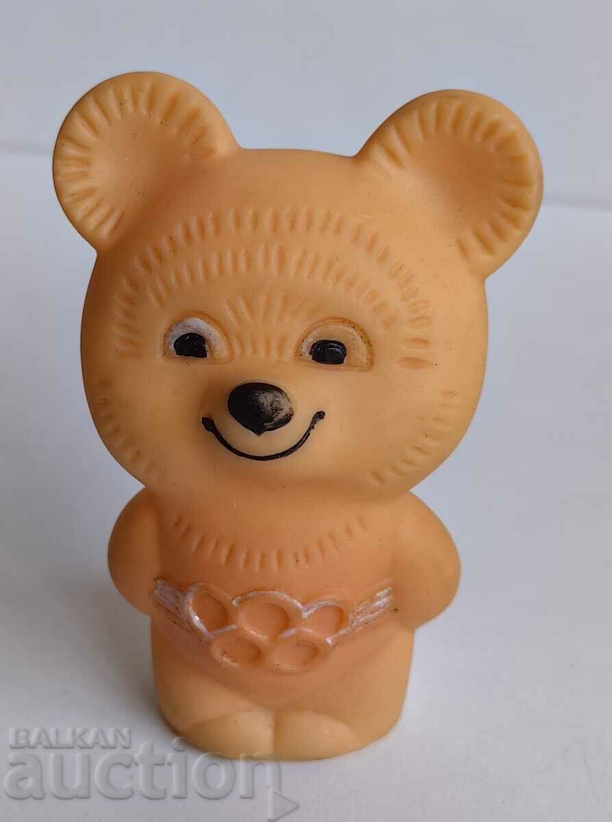 RUBBER TOY OLYMPIC BEAR MISHA MOSCOW 1980 ΕΣΣΔ