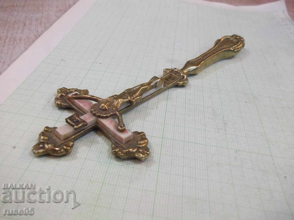 Cross with bronze crucifix - 90,36 gr. - 7 Cross with bronze crucifix - 90,36 gr. - 7