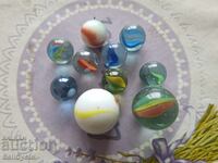 ✅ #7 - 10 pcs. GLASS BALLS/ TAPES - SMALL AND LARGE ❗