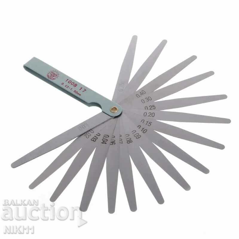 Air gauge from 0.02 to 1 mm 17 parts. Hlabometer