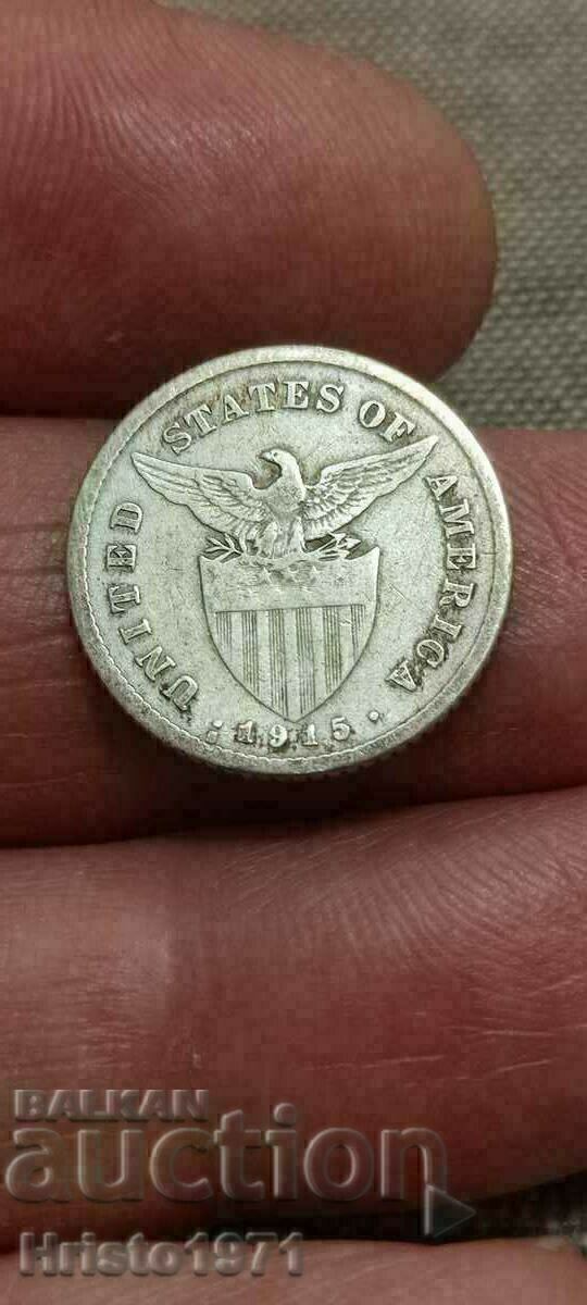 20 centavos 1915 Filipine 20 centavos 1915 Filipine