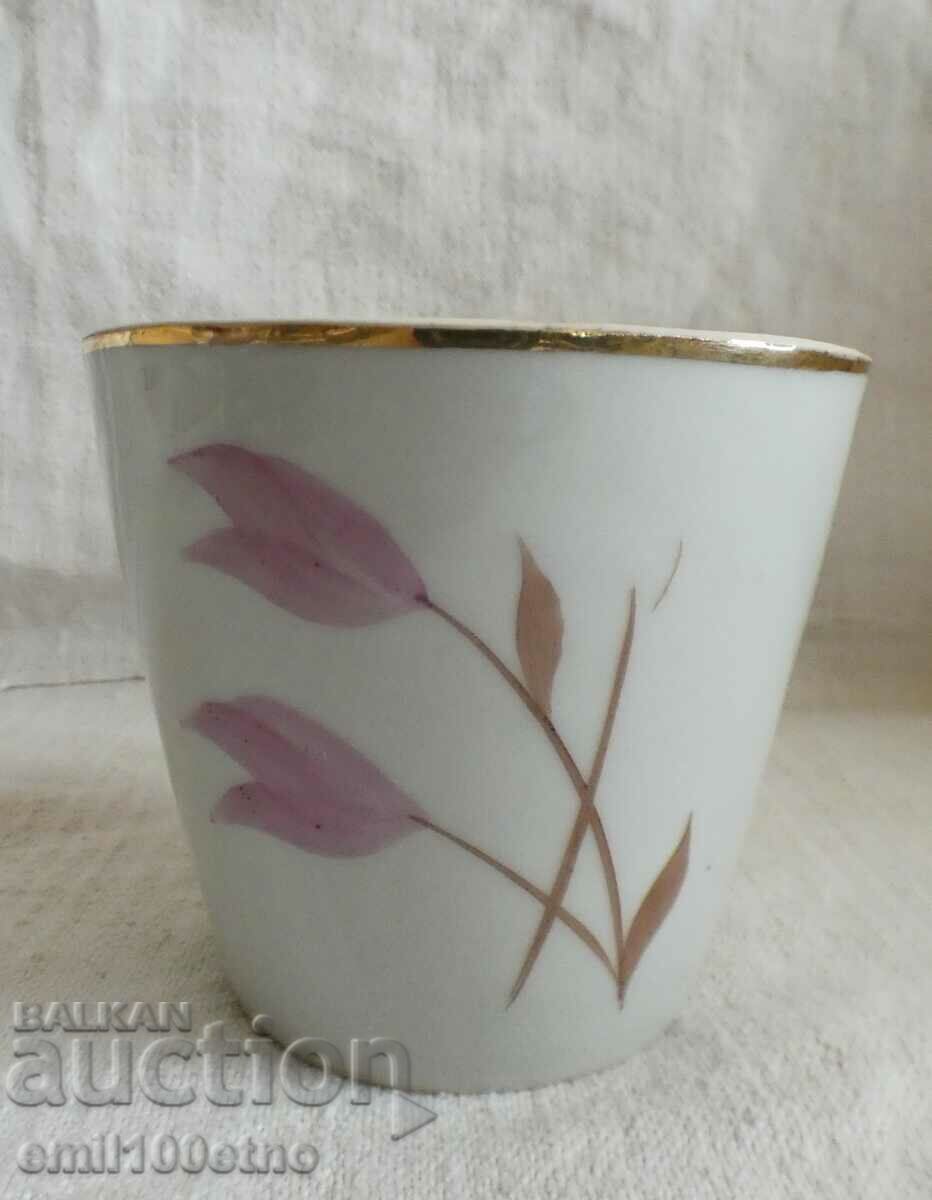Tea cup old Bulgarian porcelain Kosta Yordanov Vidin