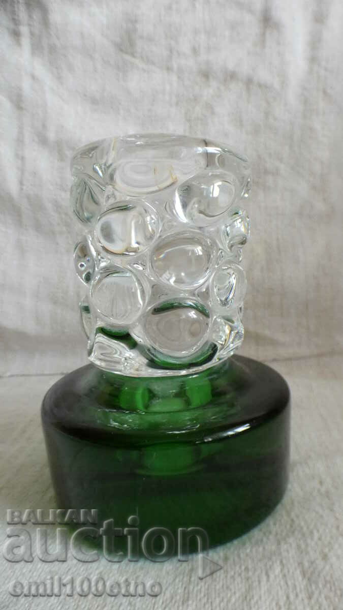 Small vase - paperweight solid colored glass