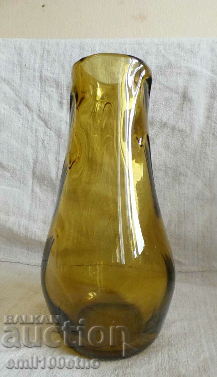 Auction Vase thick colored glass Auction Vase thick colored glass