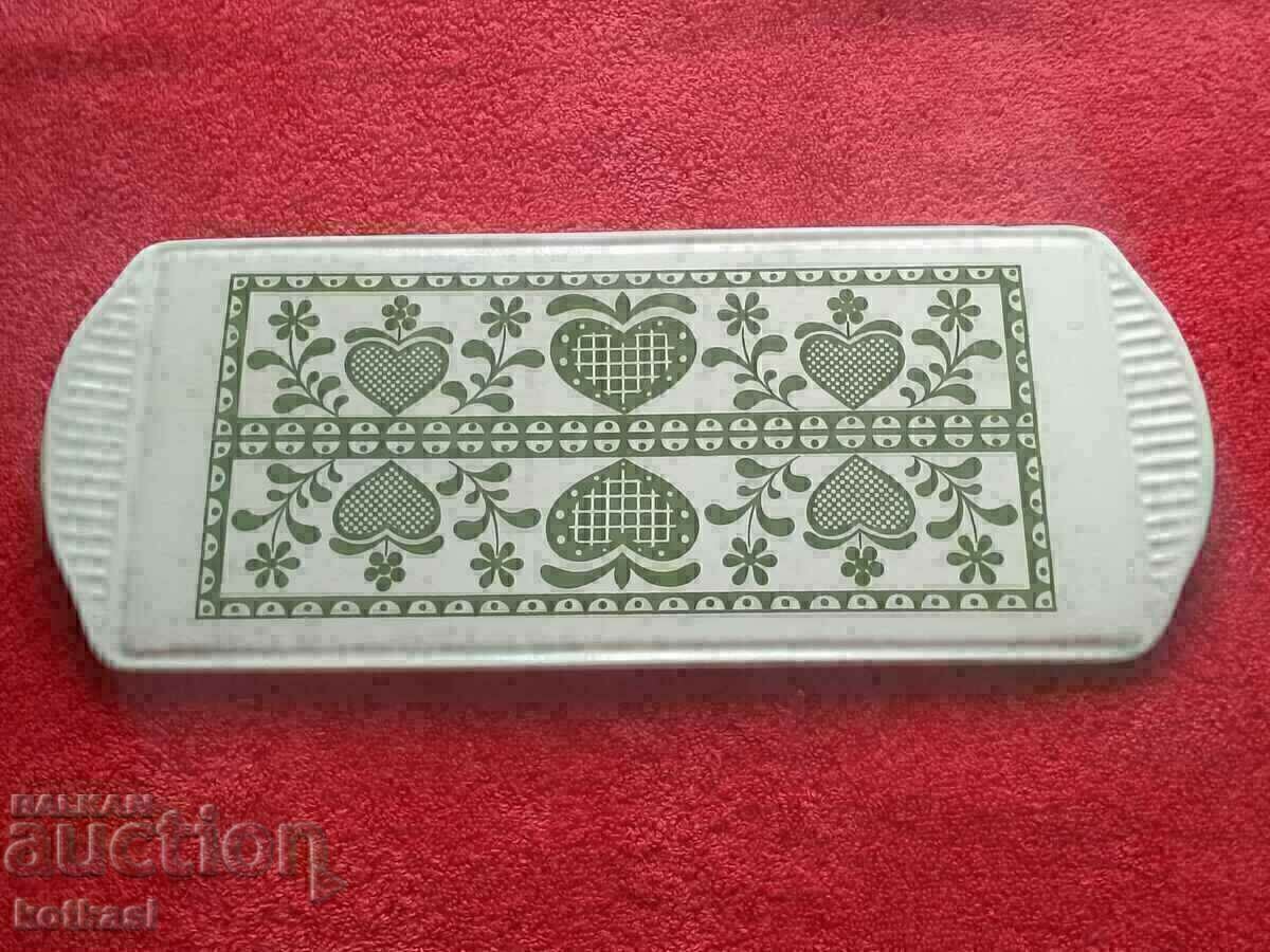 Auction Old porcelain Tray flowers hearts marked Auction Old porcelain Tray flowers hearts marked