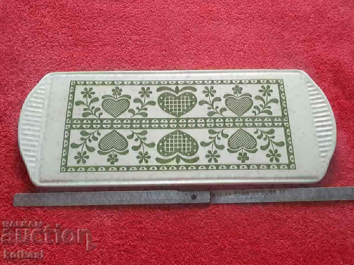 Old porcelain Tray flowers hearts marked Old porcelain Tray flowers hearts marked