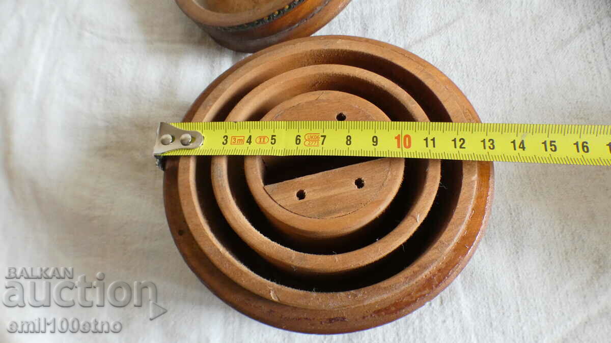 Pyrographed wooden cigarette box - snuffbox - 6 Pyrographed wooden cigarette box - snuffbox - 6