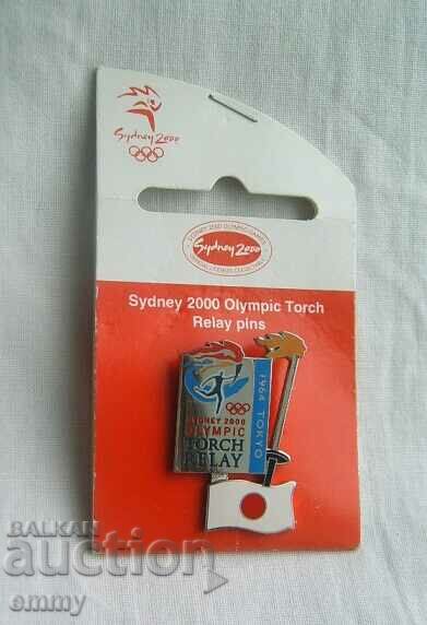 Tokyo 1964 Japan - Sydney 2000 Olympic Torch Badge