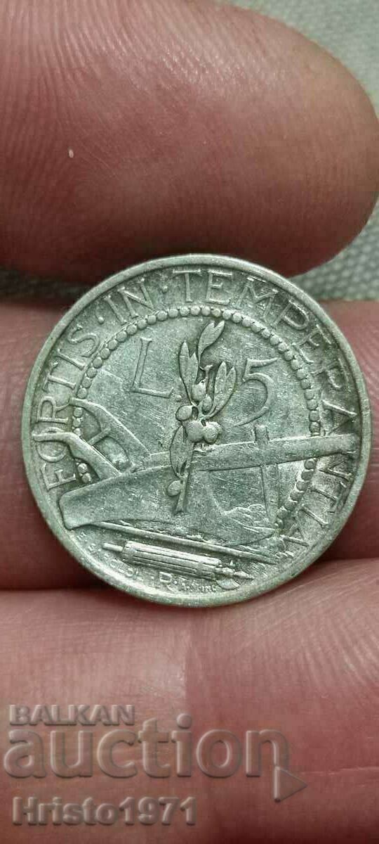 5 lira 1935 San Marino with price 35.00 BGN | € 17.90 5 lira 1935 San Marino with price 35.00 BGN | € 17.90