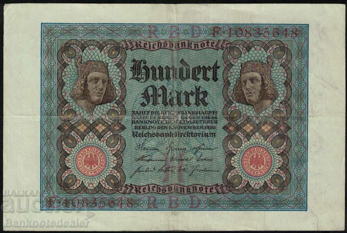 Germany 100 Mark 1920 Pick 69 Ref 5848