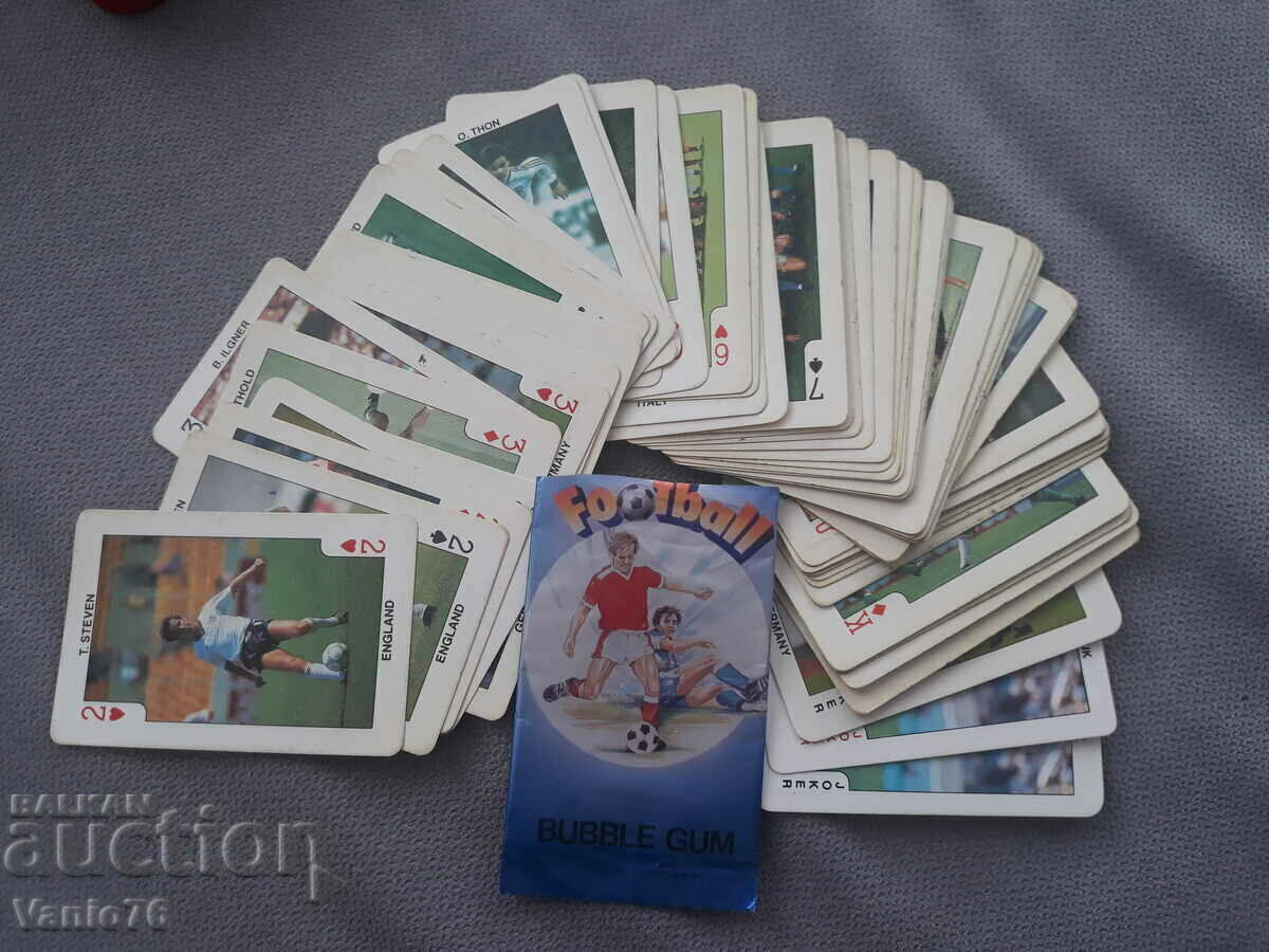 A unique collection of cards with footballers 1988.