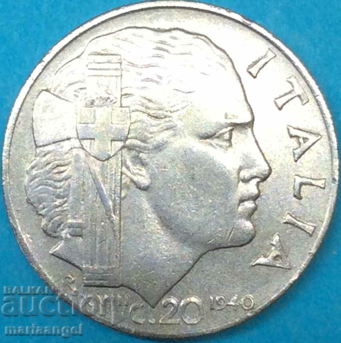 20 centesimi 1940 Italia Victor Emmanuel III