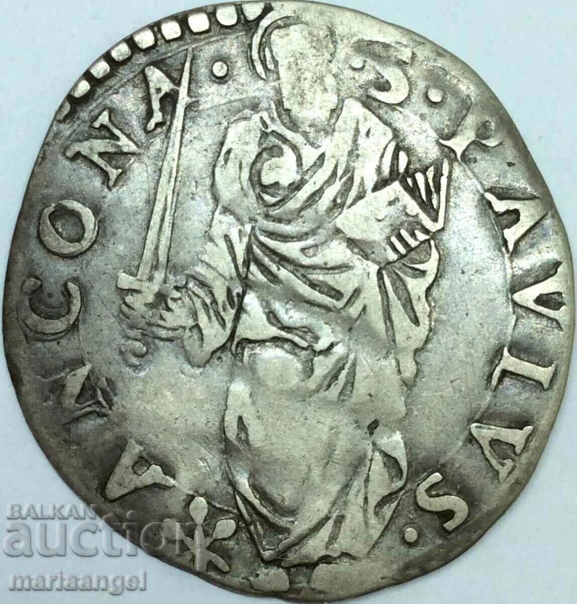 ANCONA Giulio Paul IV Vatican St. Paul silver 3g 28mm