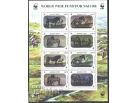 Чисти марки стерео  лист WWF Фауна Коне 2000 от Монголия