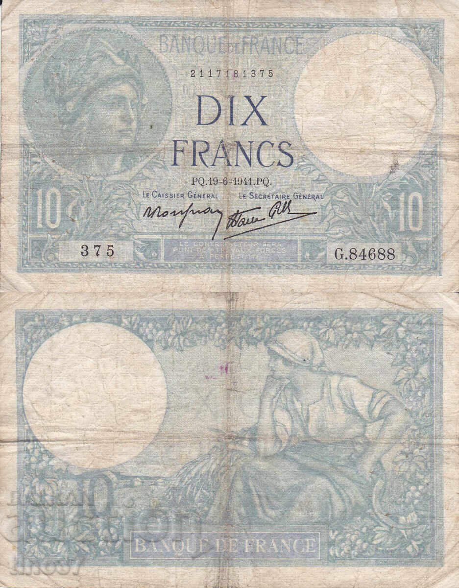 tino37- FRANCE - 10 FRANC - 1941