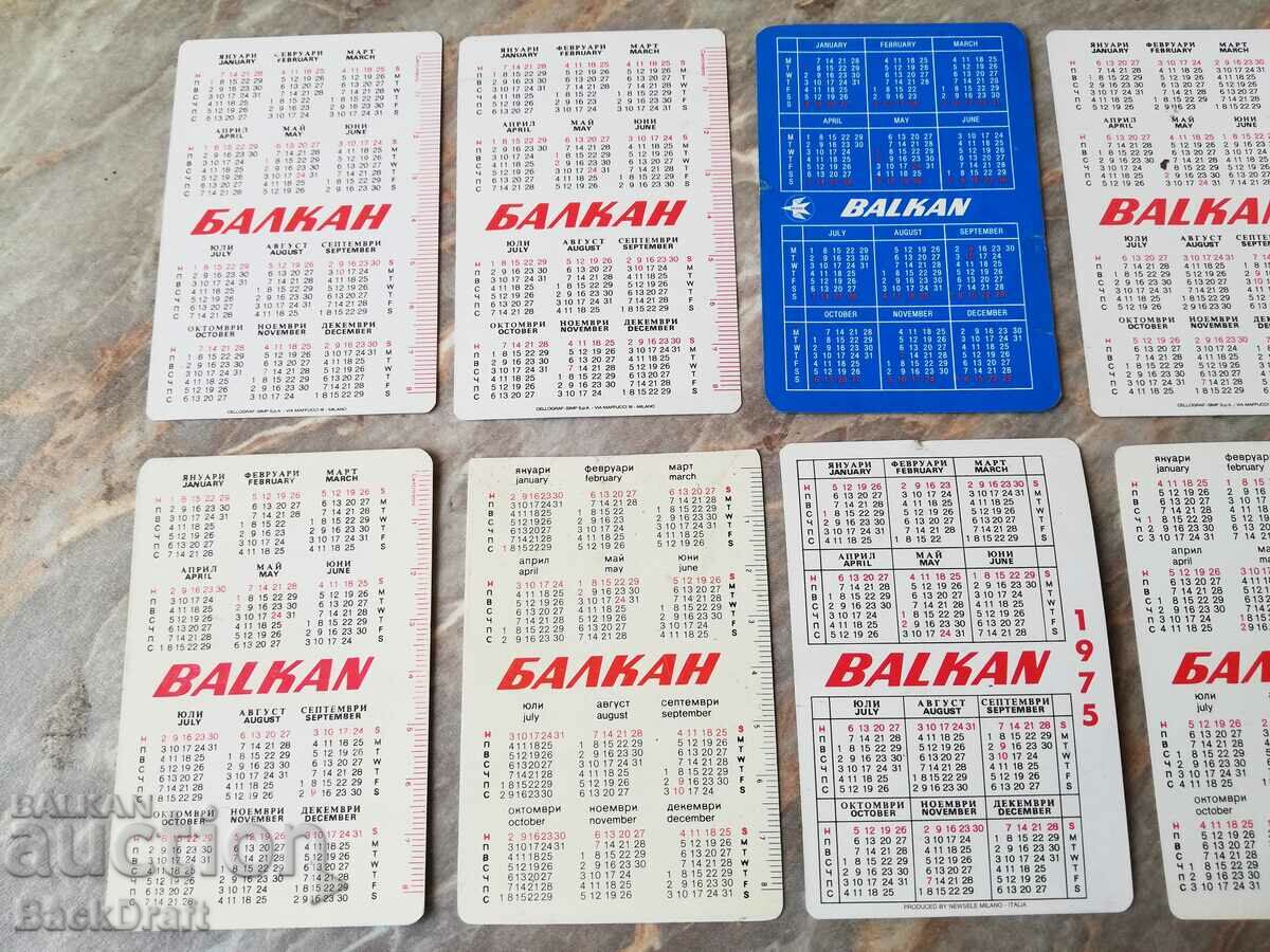 Lot of 10 Social Calendars BGA Balkan Airlines with price 19.90 BGN | € 10.17