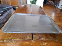 Old stainless serving tray