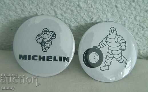 Значка автомобилни гуми Michelin - Мишелин/Мишлен,лого-2 бр.