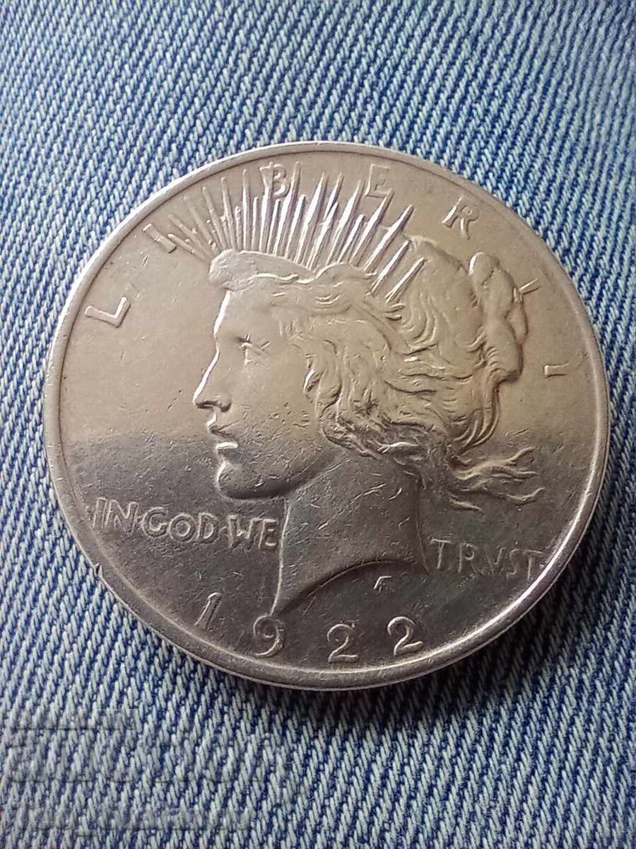 Delivery of 1 dollar 1922 USA silver Delivery of 1 dollar 1922 USA silver