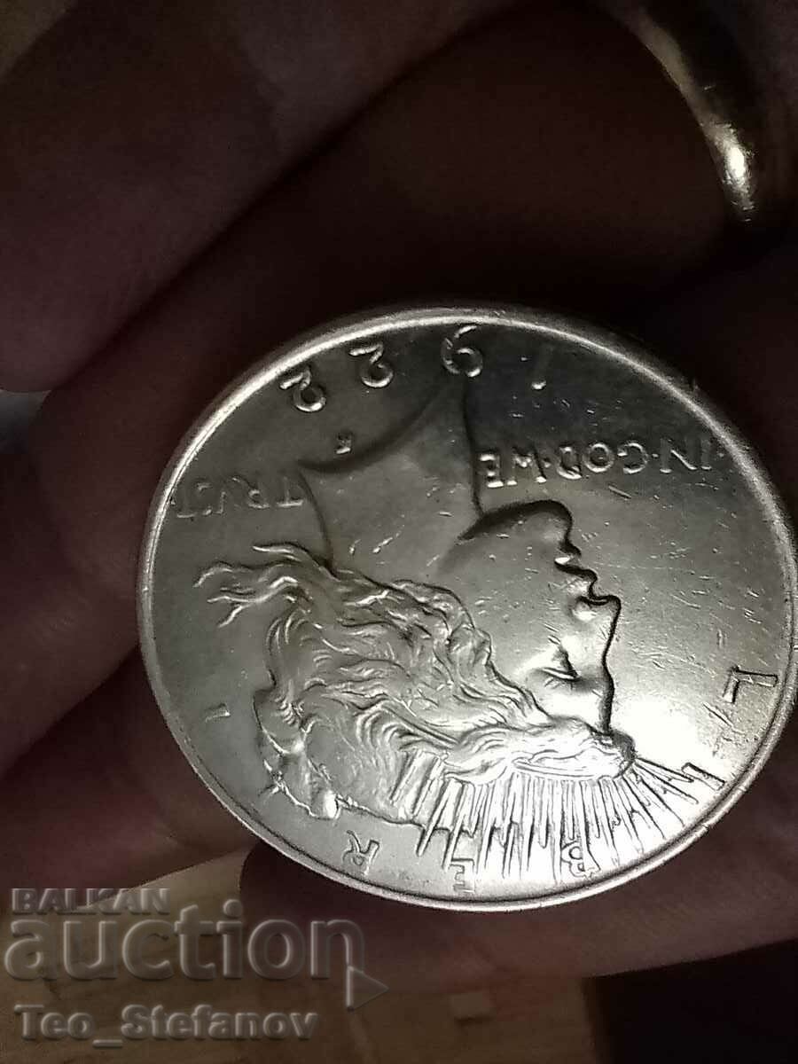 1 долар 1922 AU САЩ сребро