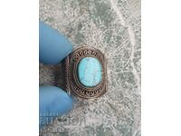 Old silver ring with Turquoise