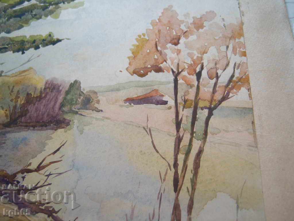Pictura veche. Acuarelă de peisaj. cu preț € 80.00 | 156.47 BGN