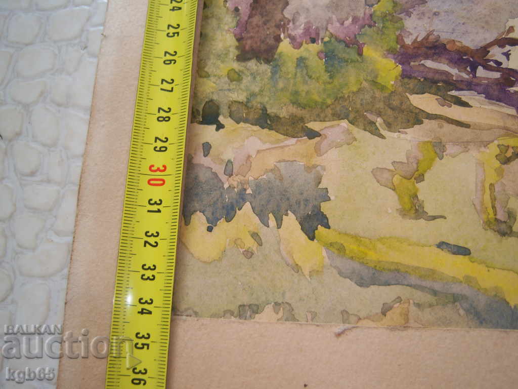 Old painting. Landscape watercolor. - 5 Old painting. Landscape watercolor. - 5