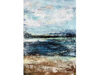 Abstract landscape. Coastline. Irina Movchan. 70x50 cm