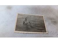 Снимка Несебър Жена на брега на морето 1958