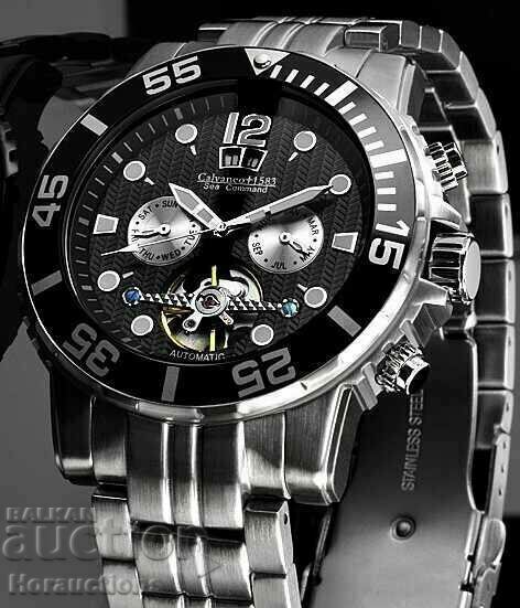 CALVANEO 1583 SEA COMMAND Steel BLACK, Automatic Diver with price 500.00 BGN | € 255.65 CALVANEO 1583 SEA COMMAND Steel BLACK, Automatic Diver with price 500.00 BGN | € 255.65