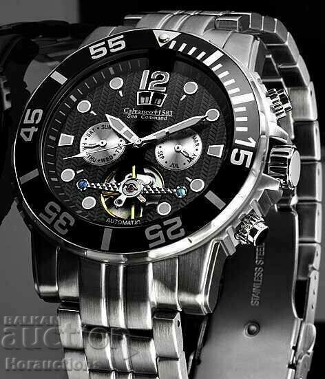 CALVANEO 1583 SEA COMMAND Ατσάλι ΜΑΥΡΟ, Αυτόματο Δύτη με τιμή € 295.95 | 578.83 BGN