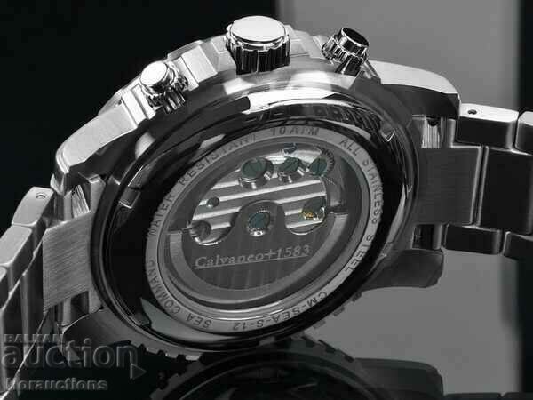 Delivery of CALVANEO 1583 SEA COMMAND Steel BLACK, Automatic Diver Delivery of CALVANEO 1583 SEA COMMAND Steel BLACK, Automatic Diver