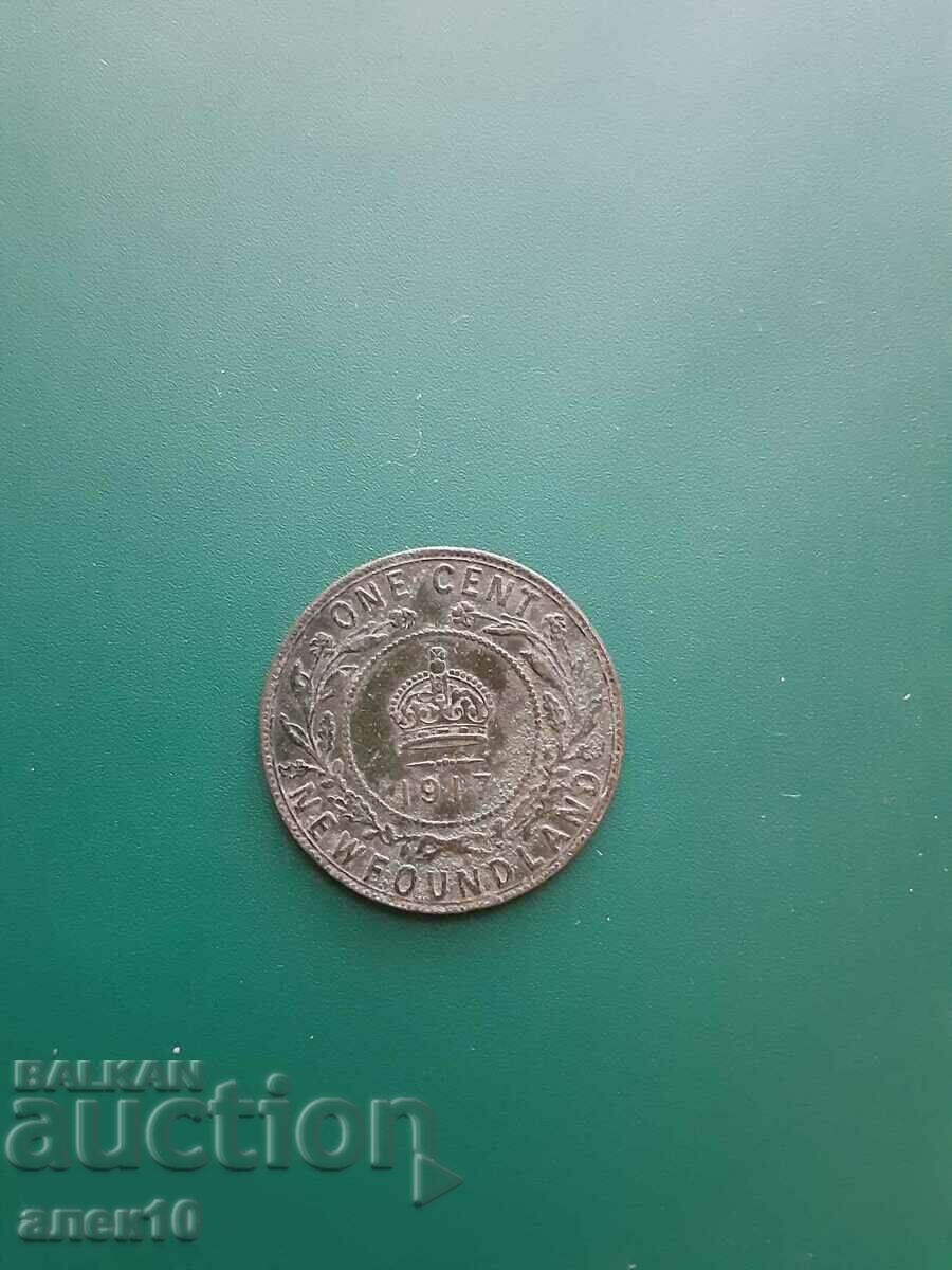 Newfoundland 1 cent 1917