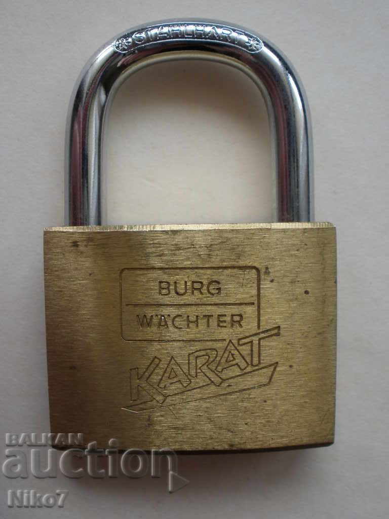 German padlock "BURG" with keys. - 6