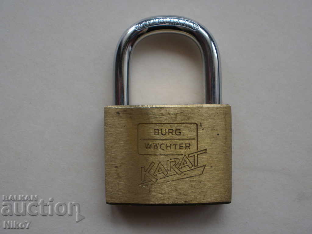 German padlock "BURG" with keys.