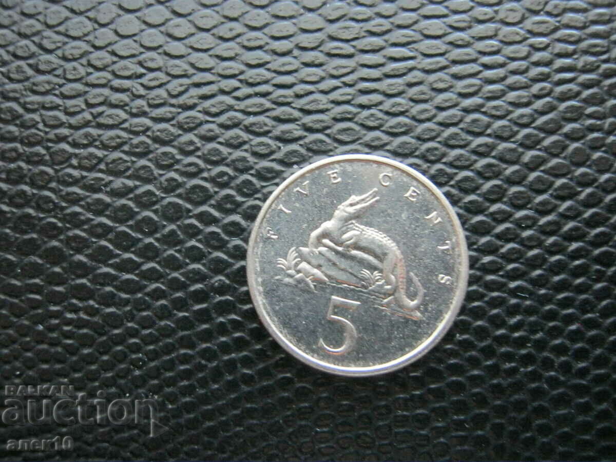 Ямайка  5    цент  1992