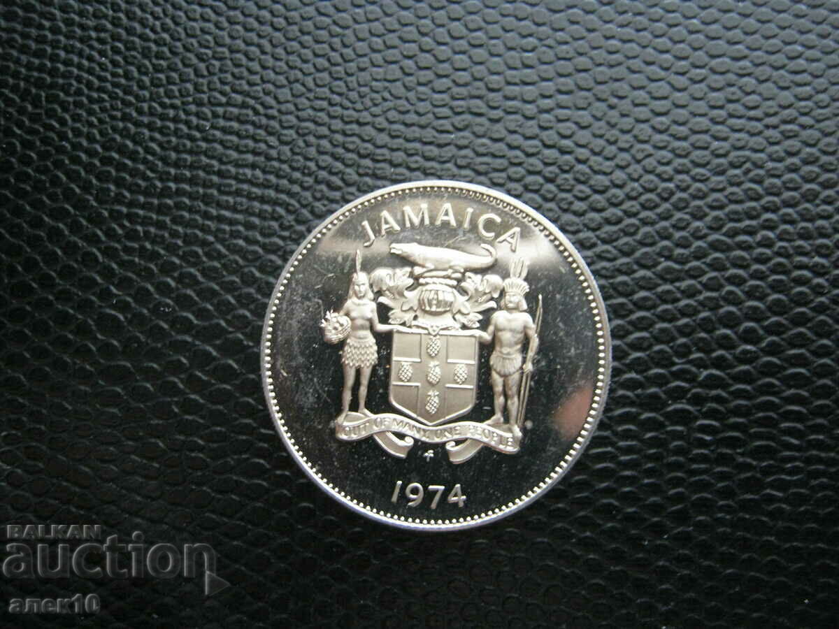 Jamaica 25 de cenți 1974 PROOF