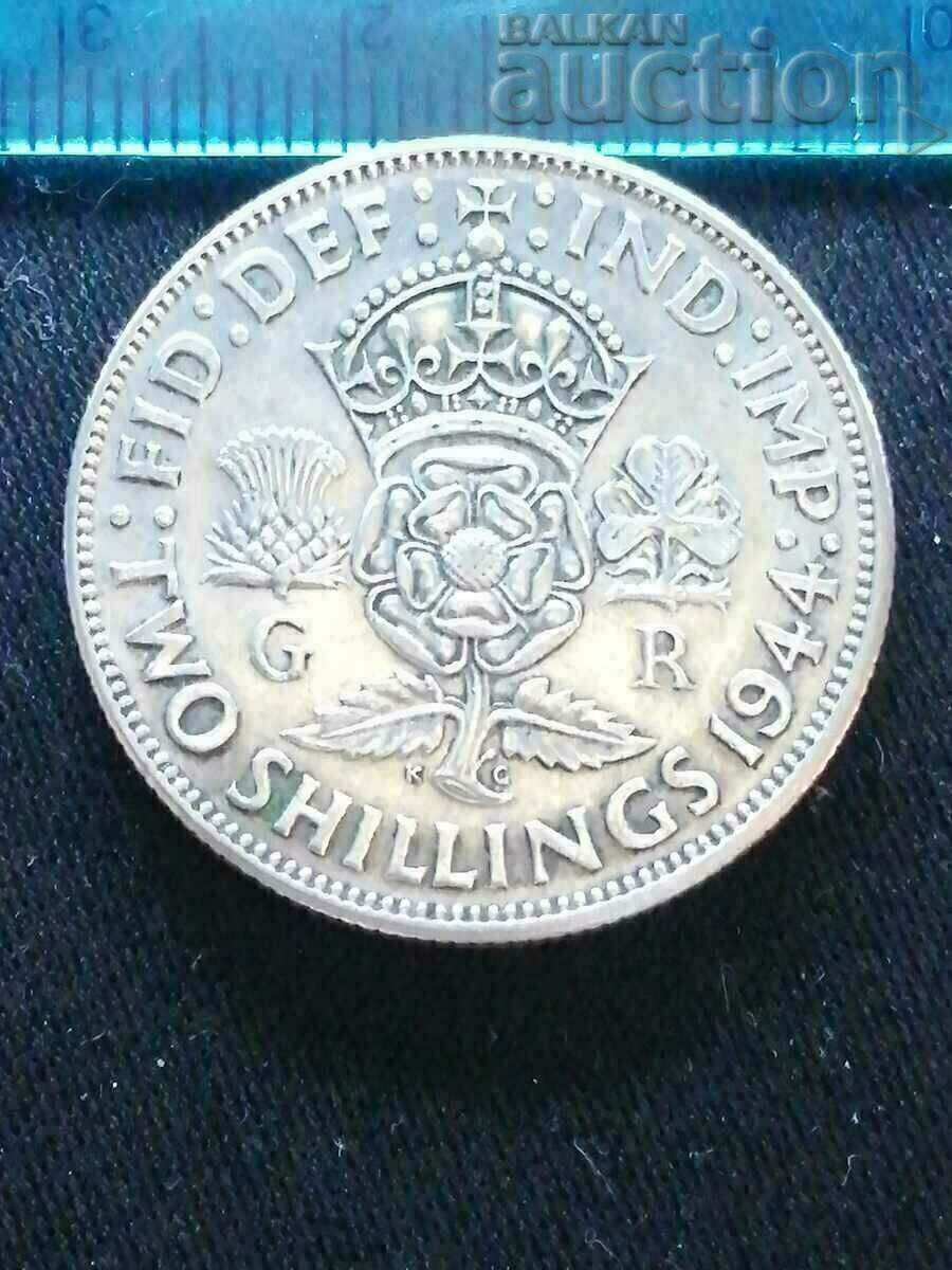 Great Britain 2 shillings 1944 (florin), George VI