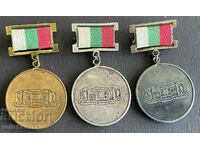 36618 Bulgaria 3 medalii Pentru contribuția la construcția Palatului Național al Culturii și Sportului