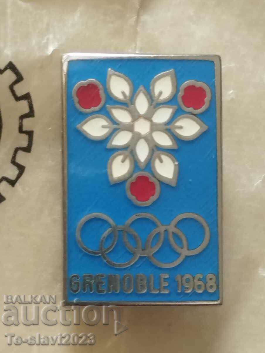 Jocurile Olimpice de iarnă din 1968 Grenoble - insignă