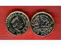 ENGLAND GREAT BRITAIN £1 NEW TYPE issue 2016 UNC BIMETAL