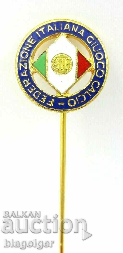 Old Football Badge - Italian Football Federation - Enamel