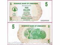ZORBA AUCTIONS ZIMBABE 5 DOLLARS 2006 UNC